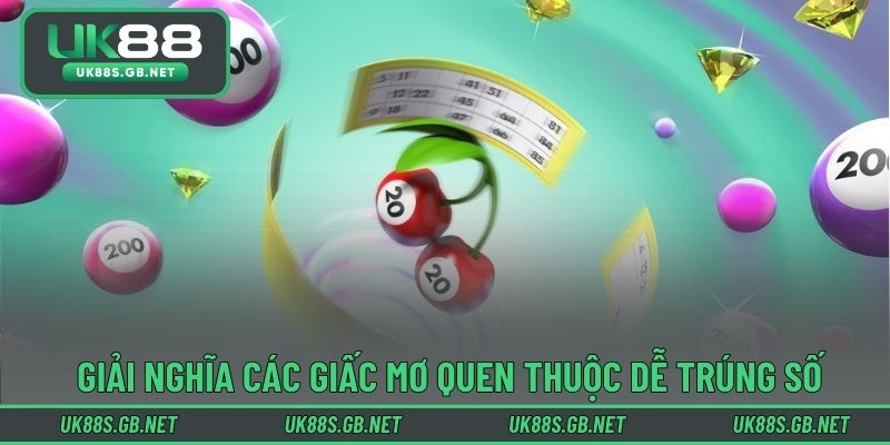 Giải nghĩa các giấc mơ quen thuộc dễ trúng số